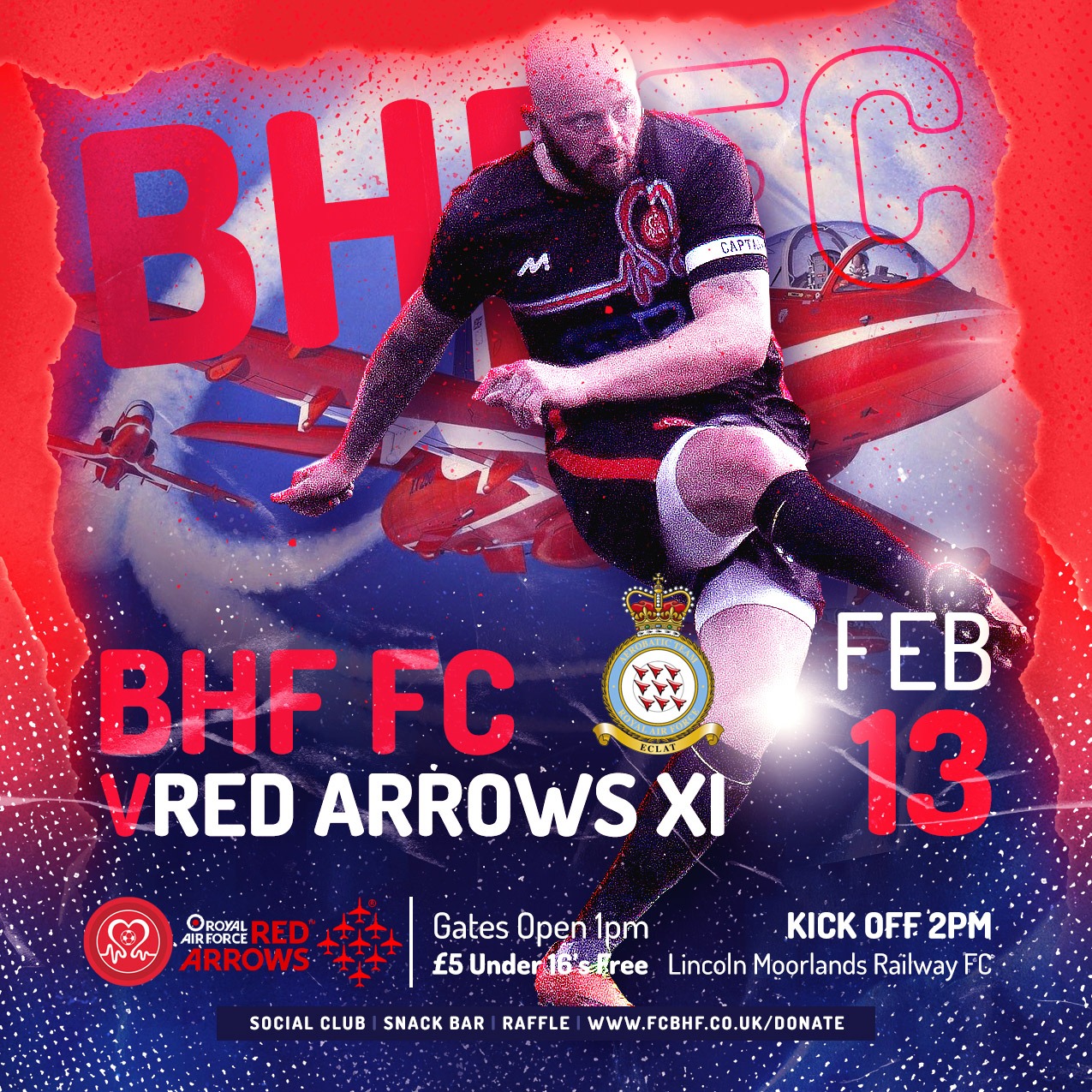 The game will be staged at Lincoln Moorlands Railway Sports & Social Club on February 13 at 2pm.